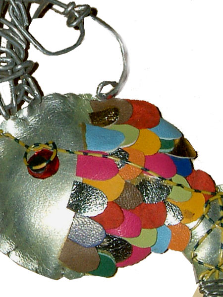 fish necklace detail